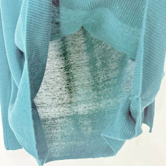 J. Crew Green 100% Linen Slouchy Crew Neck Tunic Sweater - Picture 13 of 16